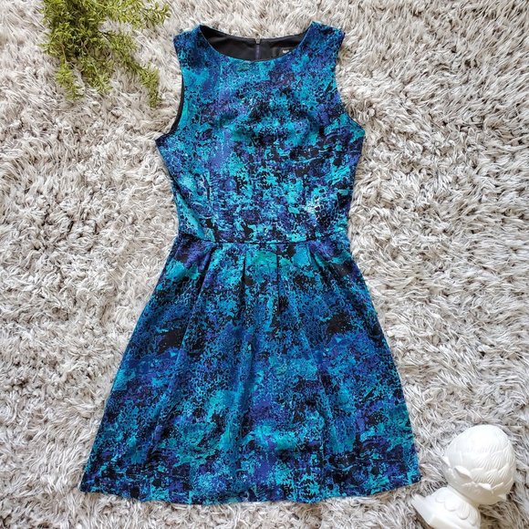 Mossimo- Blue and Black Skater Dress - Picture 2 of 7